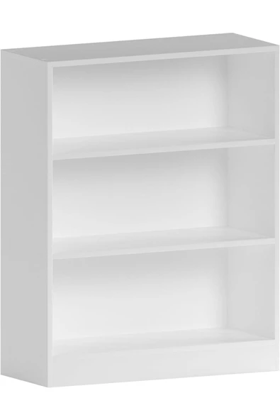 AEKA AE-8001 VİTO 3 Raflı Küçük Kitaplık, Beyaz Suntalam, Ofis Mobilyaları, Oturma Odası, Yatak Odası - 2