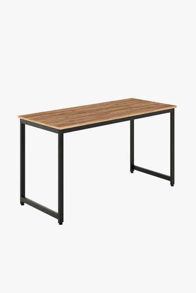 AEKA AE-4600 Çalışma Masası 140'lık Atlantik Çam Suntalı ve Metalli Bilgisayar Masası Ofis Masası - 5