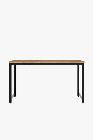 AEKA AE-4600 Çalışma Masası 140'lık Atlantik Çam Suntalı ve Metalli Bilgisayar Masası Ofis Masası - 6