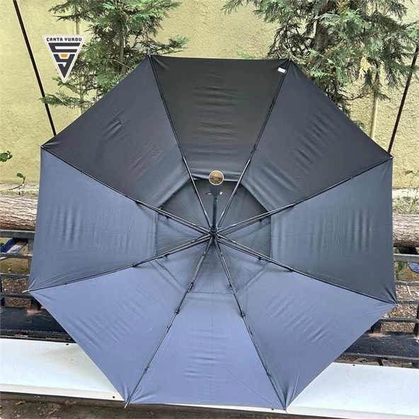 Marlux Çift Katmanlı 140 Cm Fiber Vale Şemsiye Siyah - 5