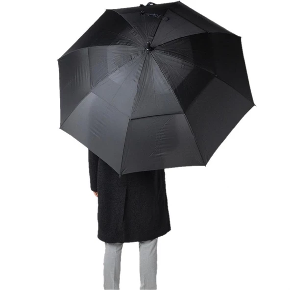 Marlux Çift Katmanlı 140 Cm Fiber Vale Şemsiye Siyah - 6