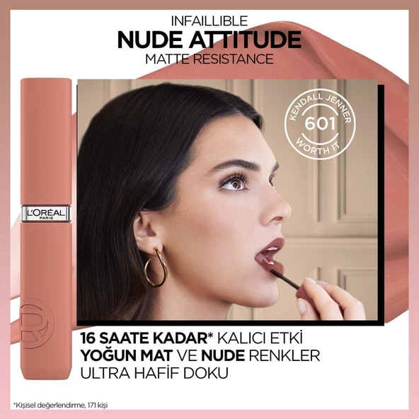 L'Oréal Paris Infaillible Matte Resistance Likit Mat Ruj - 625 Summer Flying - 3