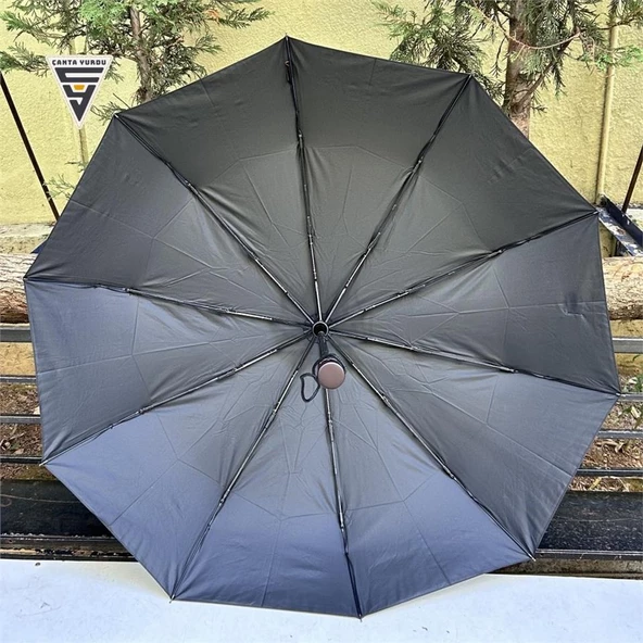 Marlux Mpr2006 Tam Otomatik Ahşap Sap Şemsiye Siyah - Resim 4