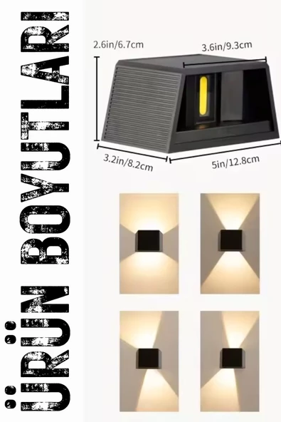 Güneş Enerjili LED Lamba Dinamik Işıklandırma Su Geçirmez Hareket Sensörlü Siyah Plastik - 4