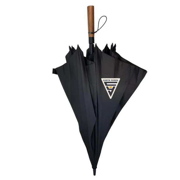 Marlux Ahşap Sap 130 Cm Fiber Vale Şemsiye Siyah - 5