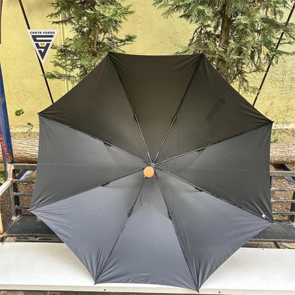 Marlux Ahşap Sap 130 Cm Fiber Vale Şemsiye Siyah - 2