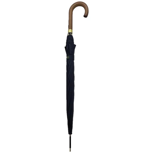 April A-213G 10 Telli G2 Baston Sap Şemsiye Kareli Siyah - 7