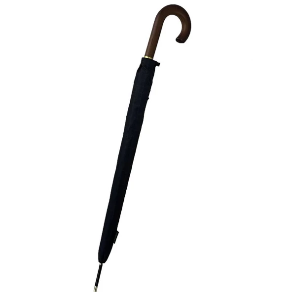 April A-213G 10 Telli G1 Baston Sap Şemsiye Ekose Siyah - 2