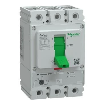 Schneider Electric G25F3A250, Circuit breaker, GoPact MCCB 250, 3 poles, 36kA at 415VAC, 250A rating, TMD trip unit, Ayar Sahalı