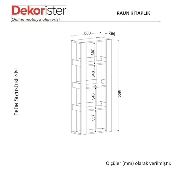 Dekorister Raun Kitaplık Sepet - Antrasit - 7