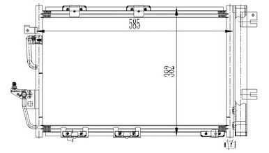 KONDANSER ASTRA H 1.2 16V-1.6I 16V-1.8I 16V 04- - ZAFIRA B 05- 585X382X16 - ORIS COP113016