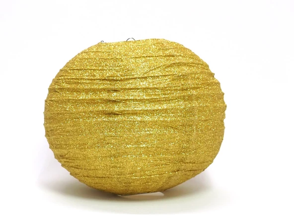 Japon Feneri Simli Gold 30 cm