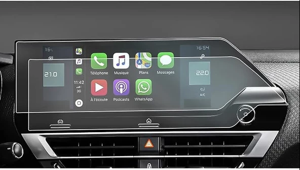 Citroen C4x 10 Inç Multimedya Ve Dijital Hayalet Gösterge Uyumlu Nano Ekran Koruyucu 2021-2024