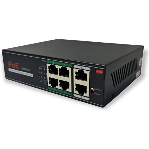 Avenir AV-H1064PLS 4 Port Poe Switch + 2 Port Uplink Gigabit