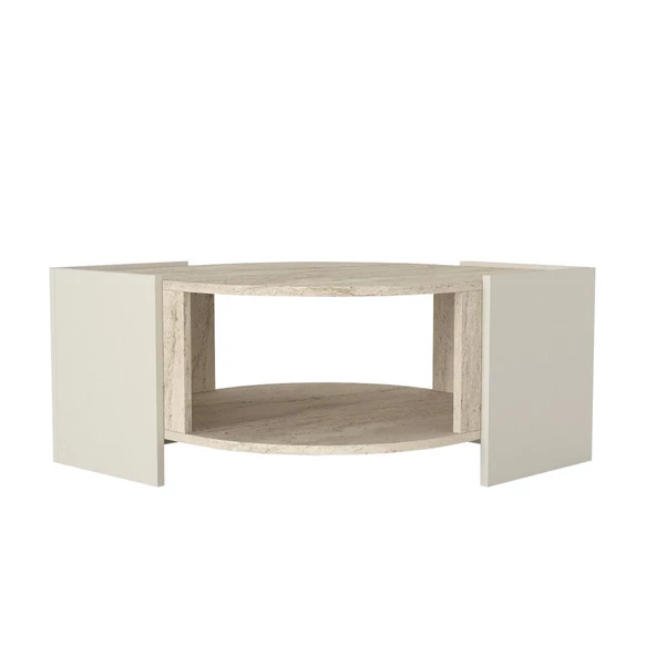 Dekorister Exclusive Marbel Orta Sehpa Kumtaşı-Traverten - 5