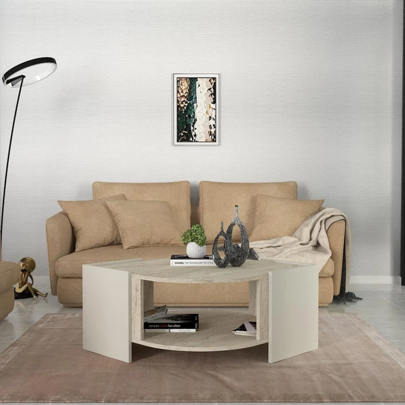 Dekorister Exclusive Marbel Orta Sehpa Kumtaşı-Traverten - 2