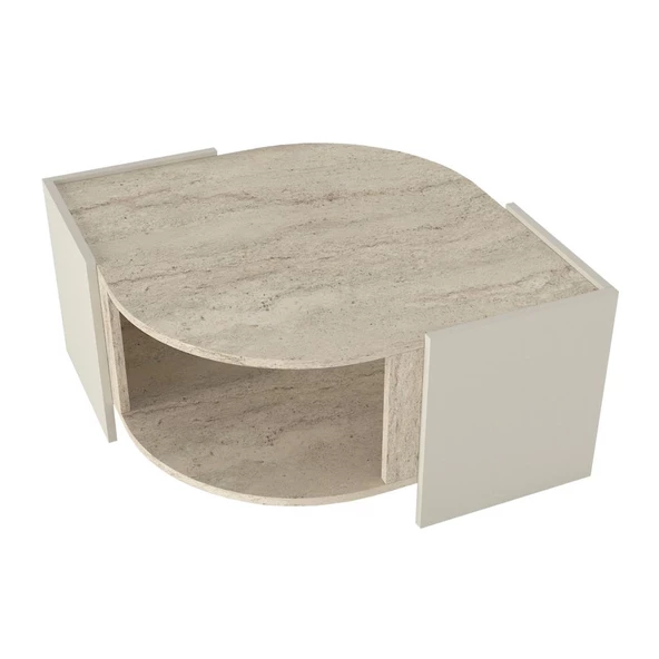 Dekorister Exclusive Marbel Orta Sehpa Kumtaşı-Traverten - 6