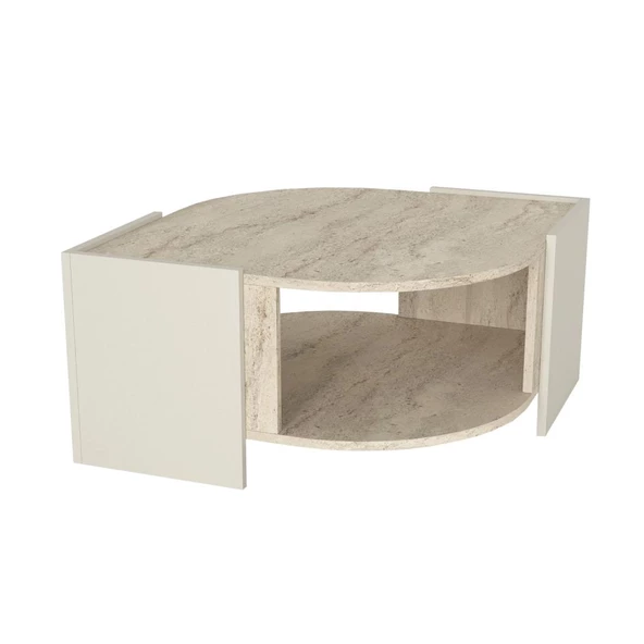 Dekorister Exclusive Marbel Orta Sehpa Kumtaşı-Traverten - 4