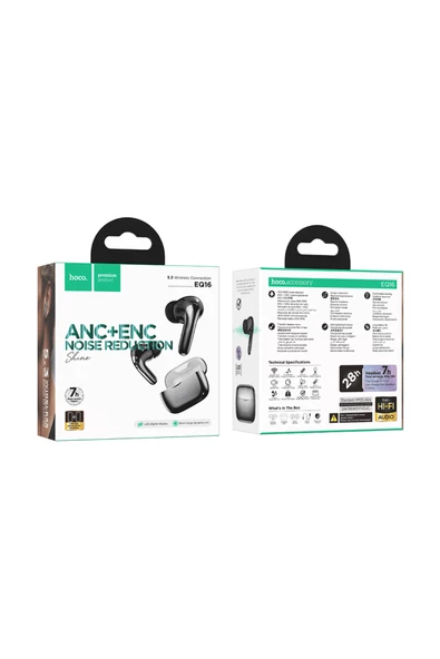 Dijital Göstergeli EQ16 Aktif Gürültü Engelleyici Bluetooth 5.3 Kablosuz TWS Kulakiçi Kulaklık - Resim 6
