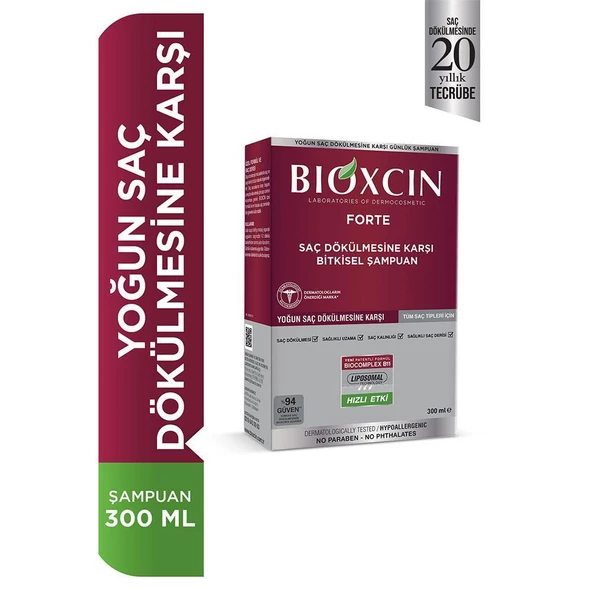 Bioxcin Forte Saç Dökülmesine Karşı Bitkisel Şampuan 300ml