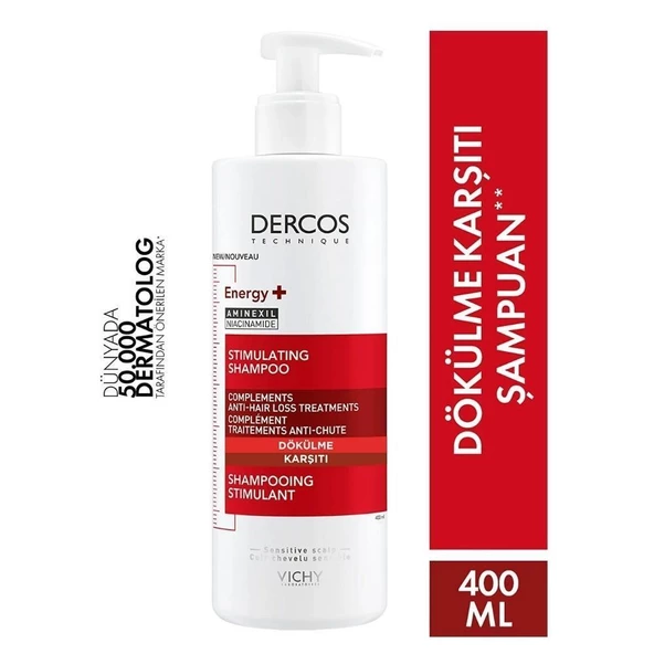 Vichy Dercos Energisant Shampoo Dökülme Karşıtı Saç Bakım Şampuanı 400ml