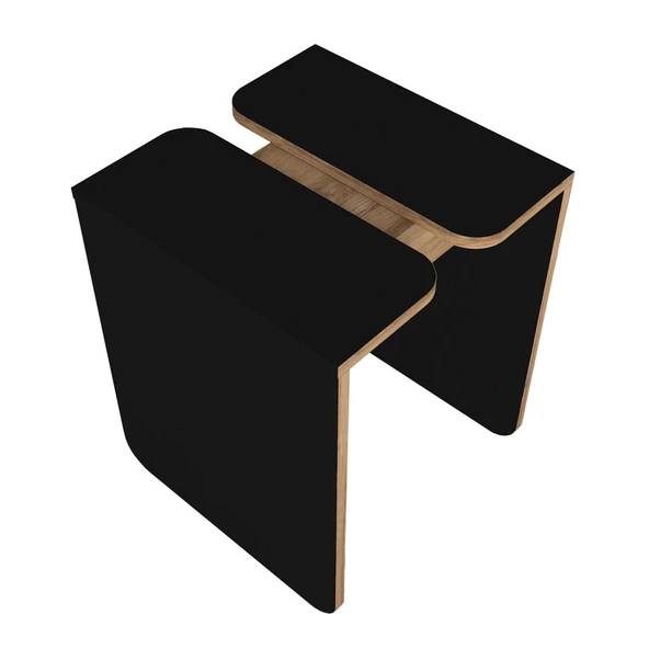 Dekorister Gieza Yan Sehpa Siyah-Atlantikçam - Resim 5