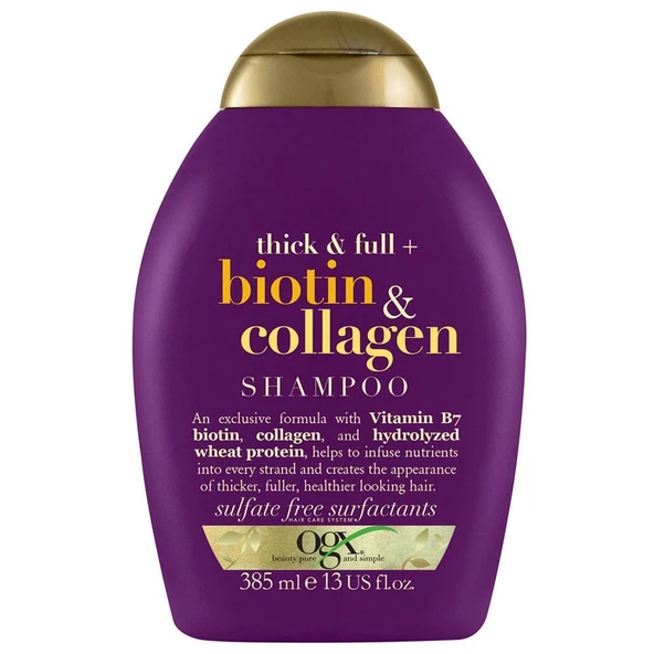 OGX Organix Biotin & Collagen Dolgunlaştırıcı Etkili Şampuan 385ml - 1
