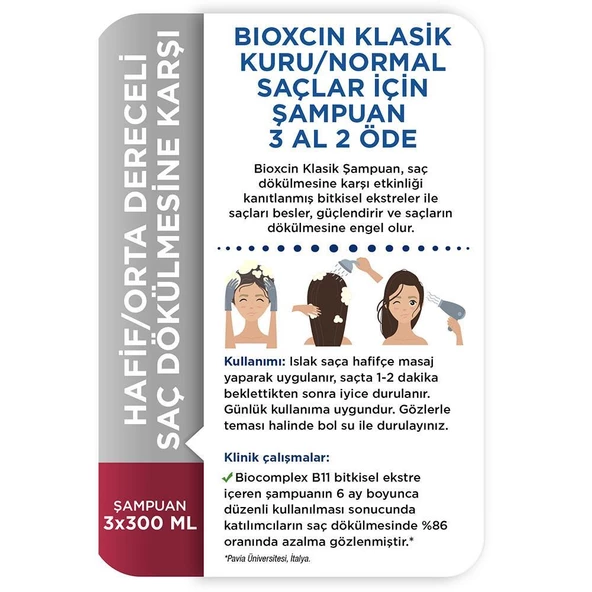 Bioxcin Genesis Şampuan 3 Al 2 Öde / Kuru-Normal Saçlar İçin 300 ml - 4