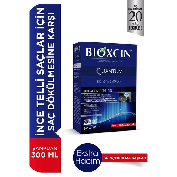 Bioxcin Quantum Kuru ve Normal saçlar için Şampuan 300 ml