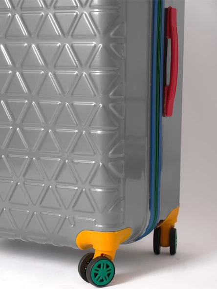 Kabin Boy %100 Polikarbon Valiz 4x2 Teker Gri 1089 - Resim 6