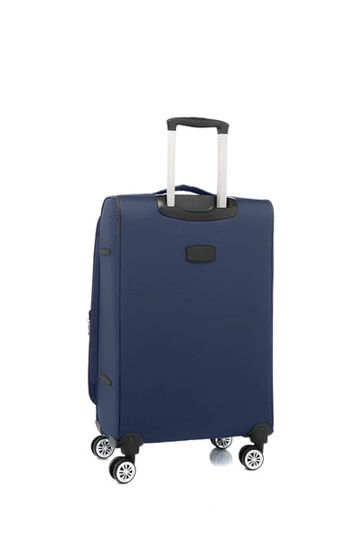 Louisiana Polo Orta Boy Lüx Kumaş Valiz Lacivert 2082 - Resim 2