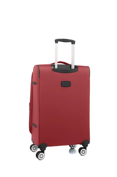 Louisiana Polo Orta Boy Lüx Kumaş Valiz Bordo 2082 - Resim 2