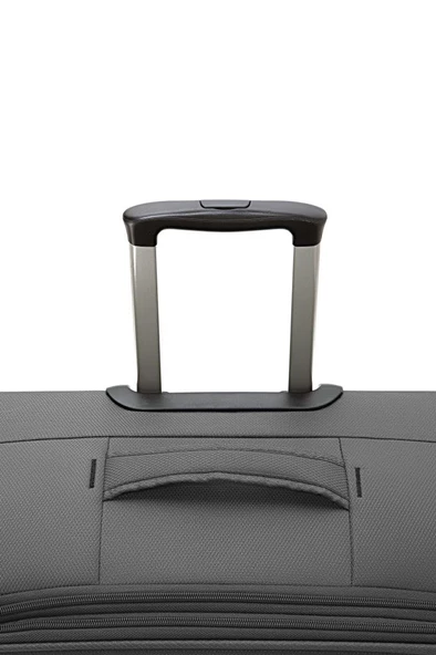 Louisiana Polo 3'lü Valiz Seti Lüx Kumaş Valiz Antrasit 2082 - Resim 7