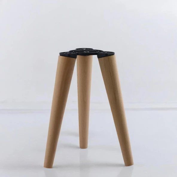 Ahşap Sehpa 3'lü Ayak Takımı Zigon Puf Tabure Ayağı Masa Ayakları 35 cm Bağlantı Aparatı Dahil - Resim 11