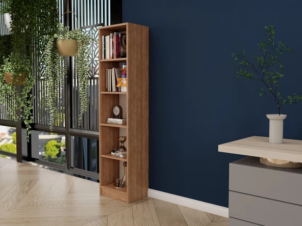 5 Bölmeli Kitaplık Marbella Kiraz - Beyaz - 3