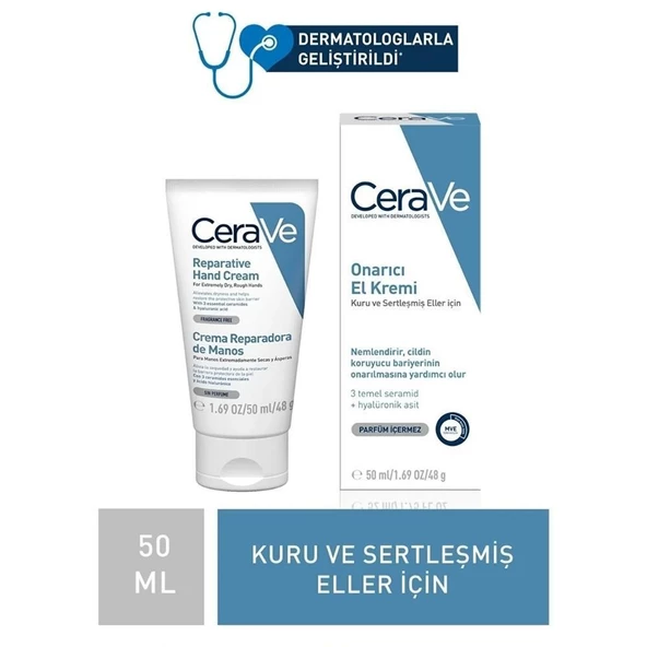 CeraVe Çok Kuru ve Çatlamış Eller için Onarıcı El Kremi 50ml