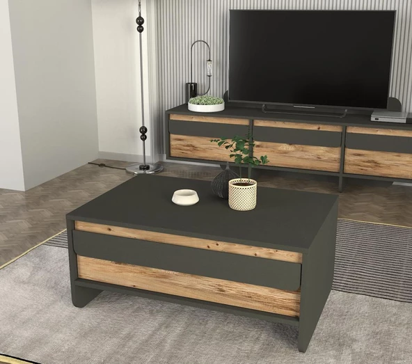 Dekorister Maggie Orta Sehpa Antrasit - Atlantikçam - Resim 2