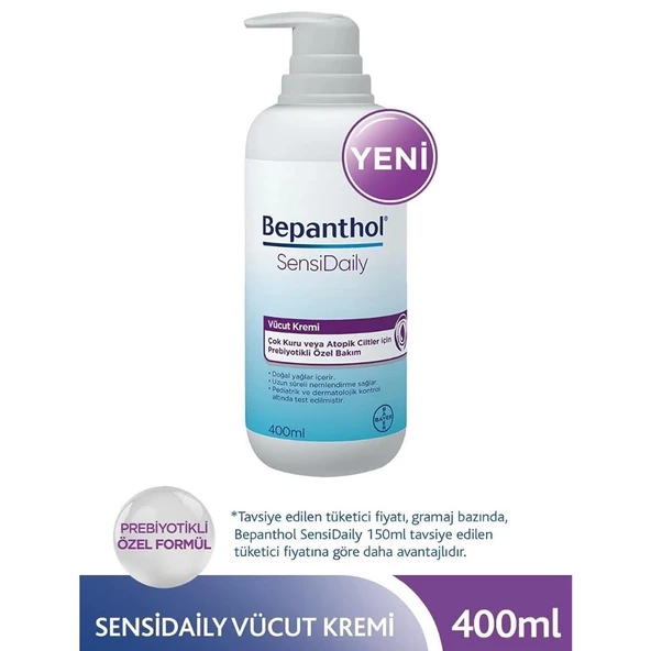 Bepanthol Sensidaily Çok Kuru Ciltler için Vücut Kremi 400ml