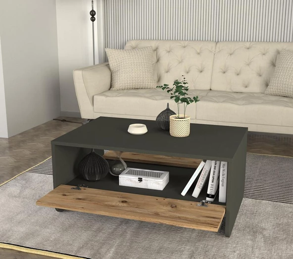 Dekorister Maggie Orta Sehpa Antrasit - Atlantikçam - Resim 3