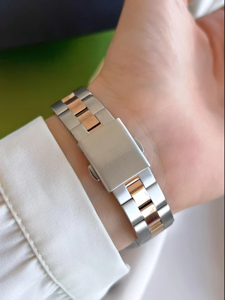 Ferro Çelik Kordon İyon Kaplama Kasa 3 Atm Suya Dayanıklı Kadın Kol Saati+Bileklik BFL40115-XE - Resim 3