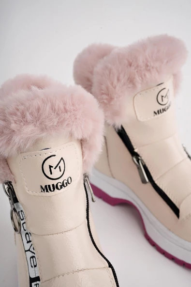 Muggo BUBBLE Garantili Kaymaz Taban İçi Kürklü Yandan Fermuarlı Çocuk Bot - 10