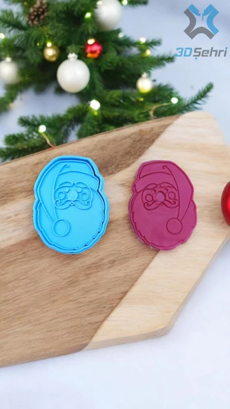 Noel Kurabiye Kalıbı ve Şeker Hamuru Kalıbı Seti 5 Adet - 9 CM - 5