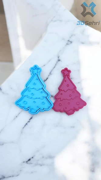 Noel Kurabiye Kalıbı ve Şeker Hamuru Kalıbı Seti 5 Adet - 9 CM - 2