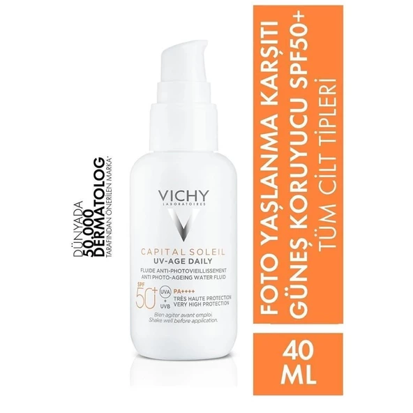 Vichy Capital Soleil UV-Age Daily Yaşlanma Karşıtı Güneş Kremi SPF50+ 40ml