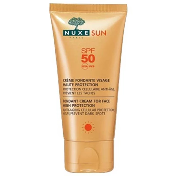 Nuxe Sun Creme Fondante Visag SPF50 Bronzlaştırıcı Etkili Koruyucu Güneş Kremi 50ml