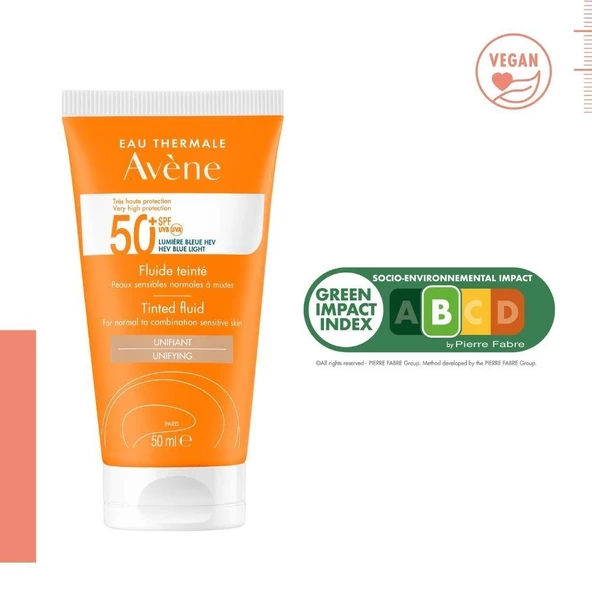 Avene Solaire Tinted Fluid Renkli Güneş Kremi SPF50+ 50 ml - 4