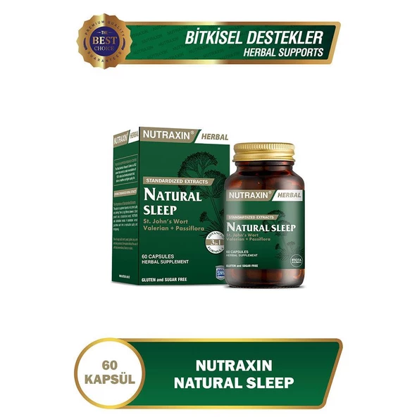 Nutraxin Herbal Naturel Sleep Takviye Edici Gıda 60Kapsül