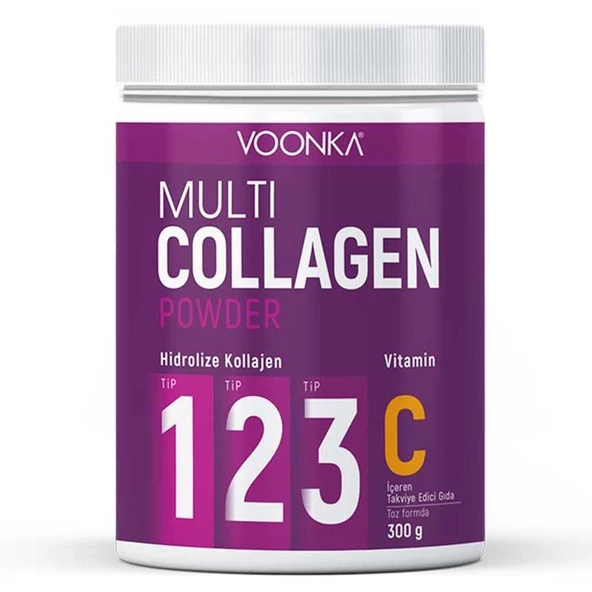 Voonka Multi Collagen Powder Vitamin C İçeren Takviye Edici Gıda 300g