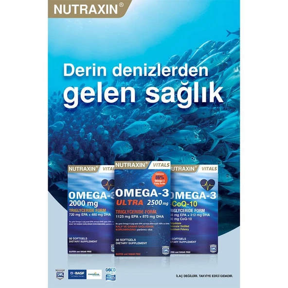 Nutraxin Vitals Omega-3 Balık Yağı 60 Tablet - Resim 3