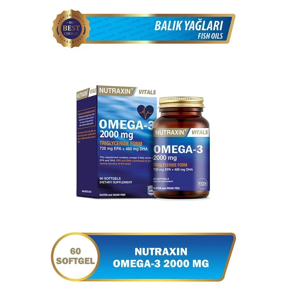 Nutraxin Vitals Omega-3 Balık Yağı 60 Tablet ürün görseli